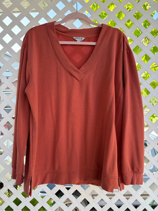 Orvis Tops - Orvis Soft V-Neck Pullover in Deep Terracotta